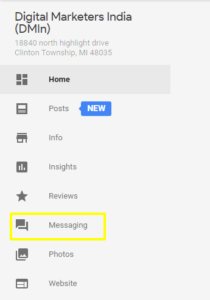 Google My Business Messaging - DMIn